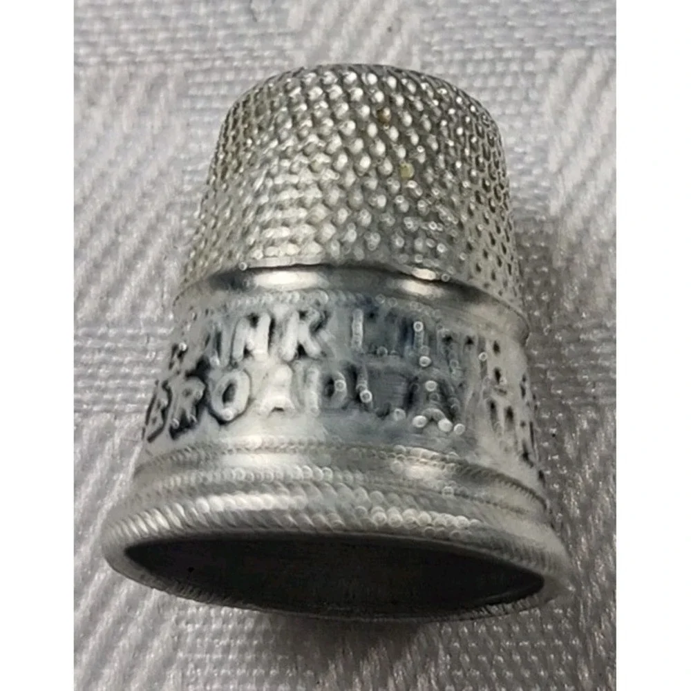 Vintage / Antique Thimble Promotional Advertising Bank Broadway
